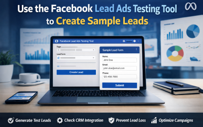 Use the Facebook Lead Ads testing tool to create sample leads